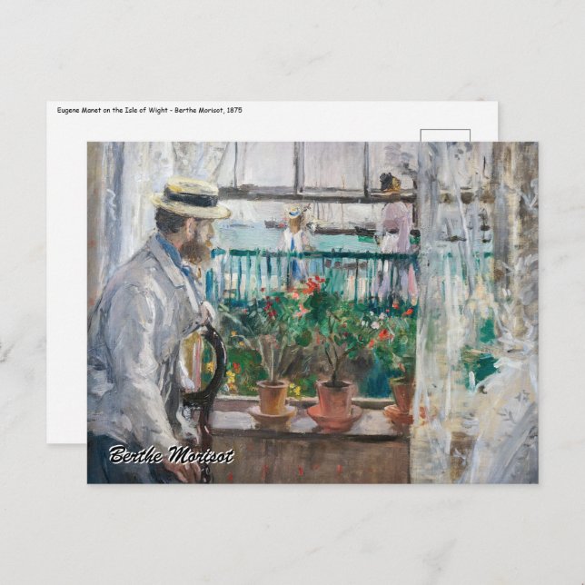 Berthe Morisot - Eugene Manet on the Isle of Wight Postcard (Front/Back)
