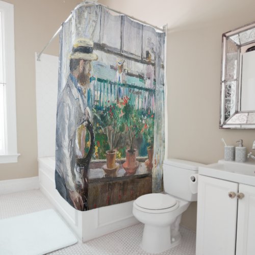 Berthe Morisot _ Eugene Manet on the Isle of Wight Shower Curtain