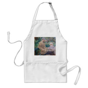 Berthe Morisot - Eugene Manet with his daughter Adult Apron