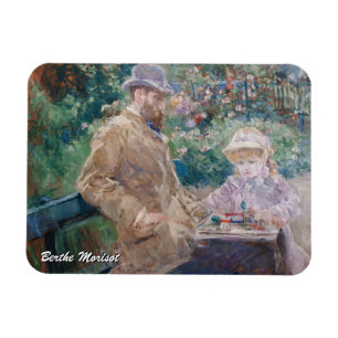 Berthe Morisot - Eugene Manet with his daughter Magnet
