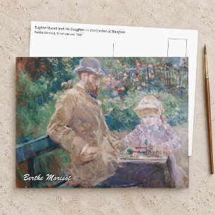 Berthe Morisot - Eugene Manet with his daughter Postcard