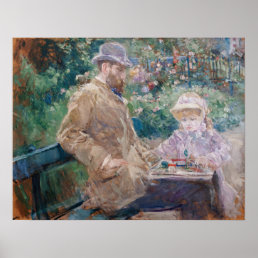 Berthe Morisot - Eugene Manet with his daughter Poster