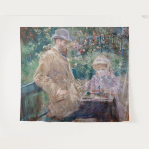 Berthe Morisot - Eugene Manet with his daughter Tapestry