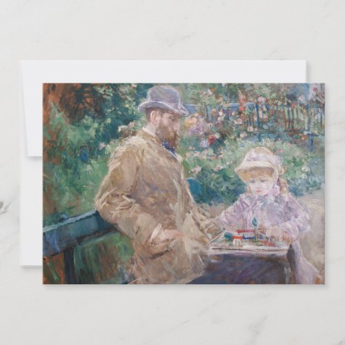 Berthe Morisot _ Eugene Manet with his daughter Thank You Card
