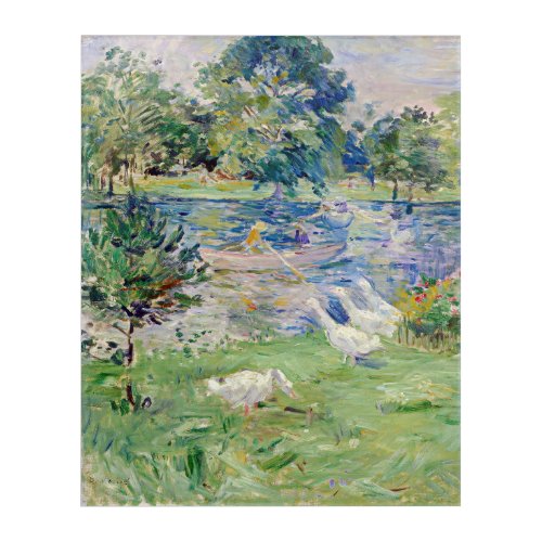 Berthe Morisot _ Girl in a Boat with Geese Acrylic Print