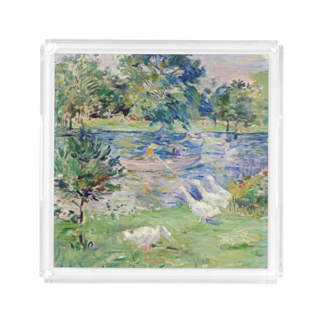 Berthe Morisot - Girl in a Boat with Geese Acrylic Tray (Front)