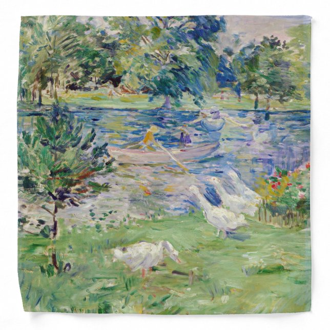 Berthe Morisot - Girl in a Boat with Geese Bandana (Front)