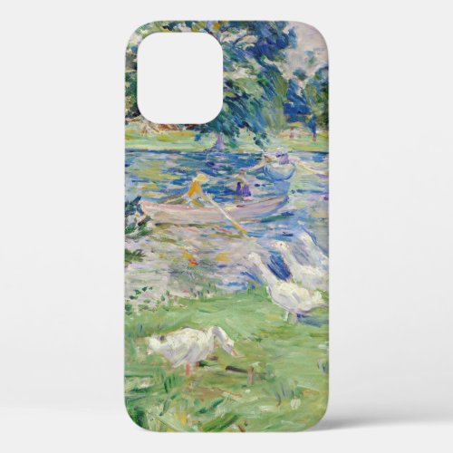 Berthe Morisot _ Girl in a Boat with Geese iPhone 12 Case