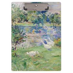 Berthe Morisot - Girl in a Boat with Geese Clipboard