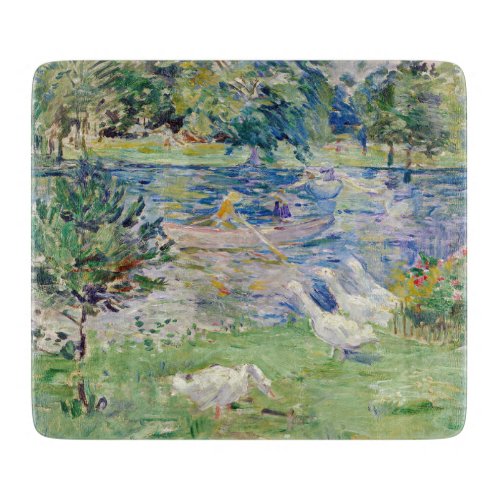 Berthe Morisot _ Girl in a Boat with Geese Cutting Board