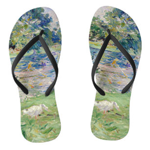 Berthe Morisot - Girl in a Boat with Geese Flip Flops