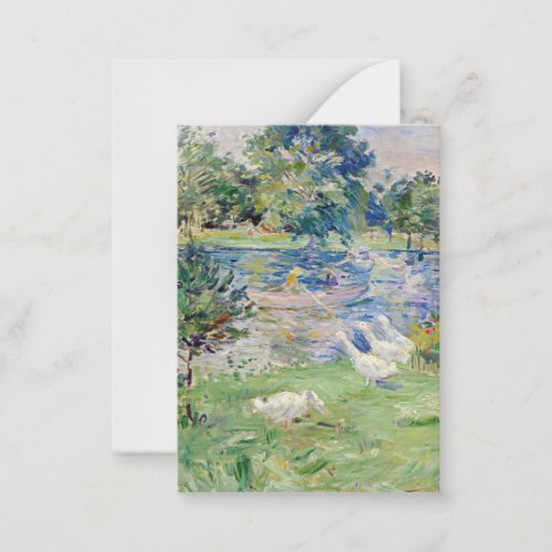 Berthe Morisot _ Girl in a Boat with Geese Note Card