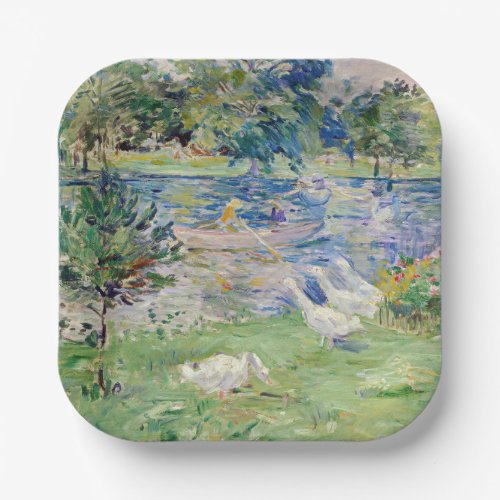 Berthe Morisot _ Girl in a Boat with Geese Paper Plates