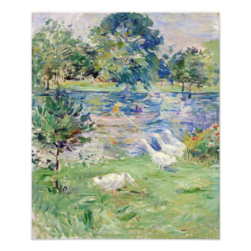 Berthe Morisot _ Girl in a Boat with Geese Photo Print
