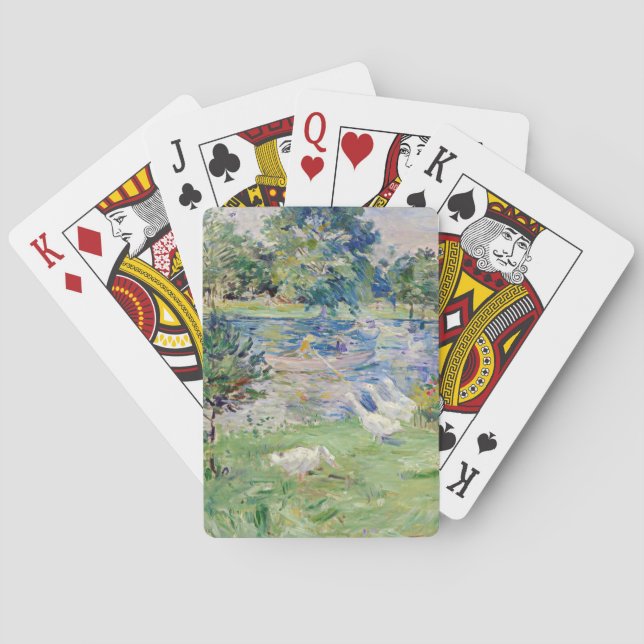 Berthe Morisot - Girl in a Boat with Geese Poker Cards (Back)