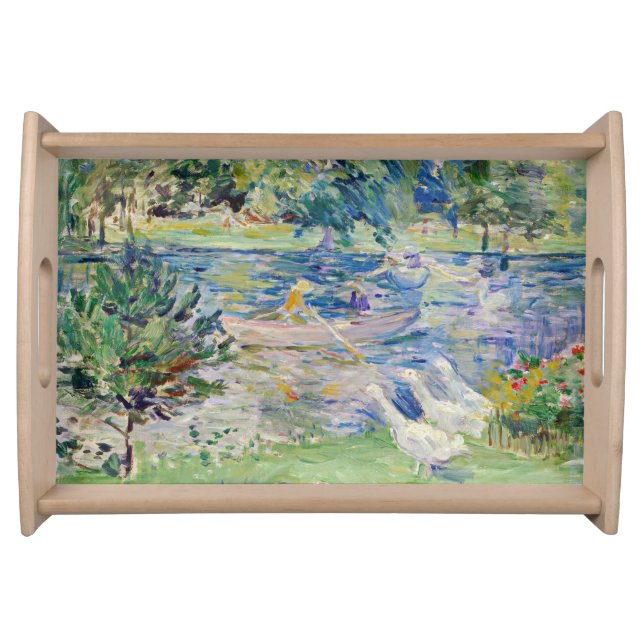 Berthe Morisot - Girl in a Boat with Geese Serving Tray (Front)