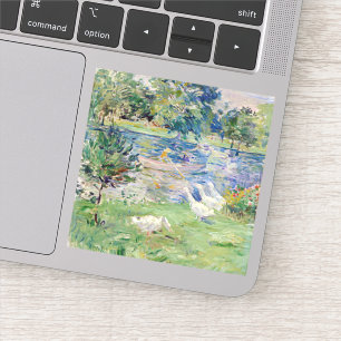 Berthe Morisot - Girl in a Boat with Geese Sticker