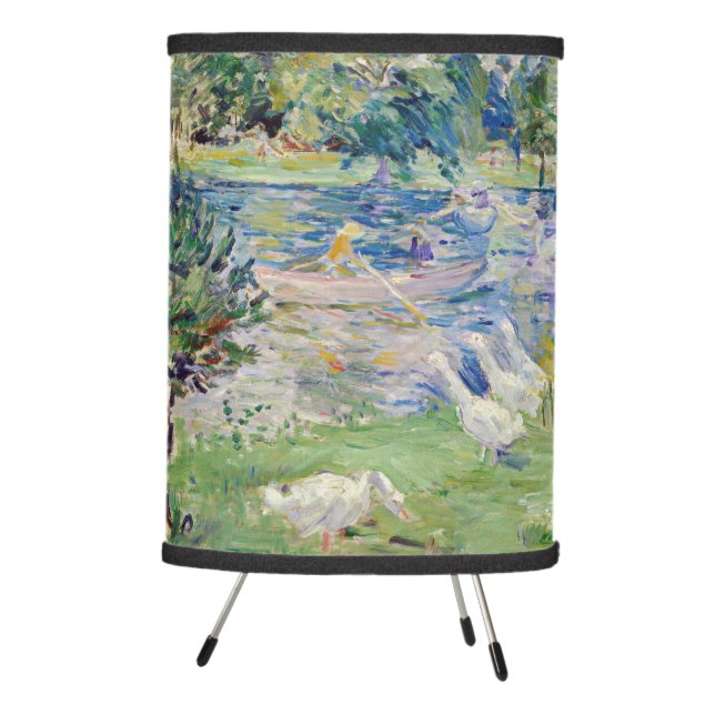 Berthe Morisot - Girl in a Boat with Geese Tripod Lamp (Right)