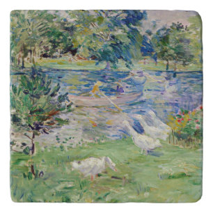 Berthe Morisot - Girl in a Boat with Geese Trivet