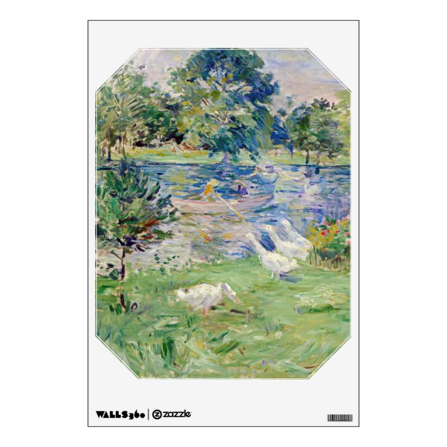 Berthe Morisot - Girl in a Boat with Geese Wall Decal (Front)