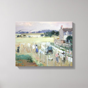 Berthe Morisot - Hanging the Laundry out to Dry Canvas Print