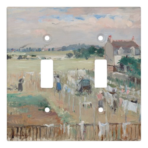 Berthe Morisot _ Hanging the Laundry out to Dry Light Switch Cover