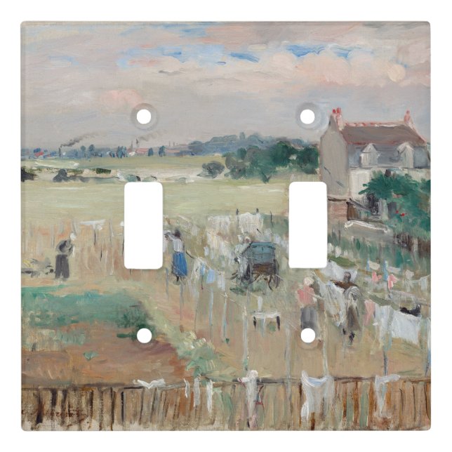 Berthe Morisot - Hanging the Laundry out to Dry Light Switch Cover (Front)