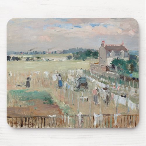 Berthe Morisot _ Hanging the Laundry out to Dry Mouse Pad