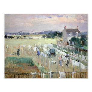 Berthe Morisot - Hanging the Laundry out to Dry Photo Print
