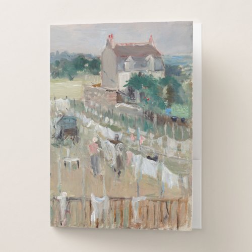 Berthe Morisot _ Hanging the Laundry out to Dry Pocket Folder