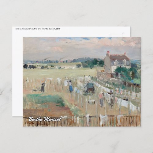 Berthe Morisot _ Hanging the Laundry out to Dry Postcard