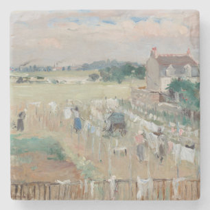Berthe Morisot - Hanging the Laundry out to Dry Stone Coaster