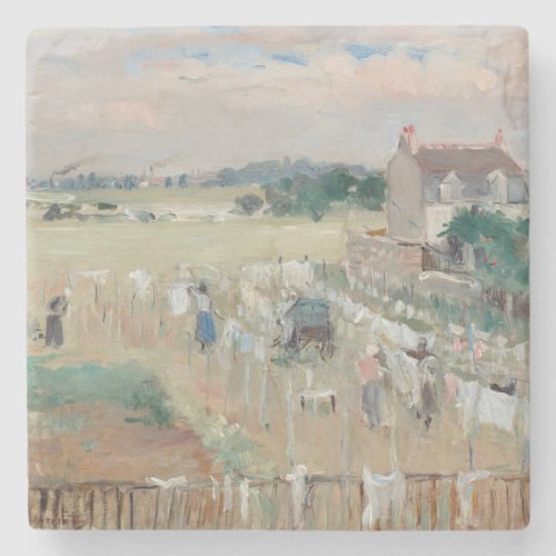 Berthe Morisot _ Hanging the Laundry out to Dry Stone Coaster