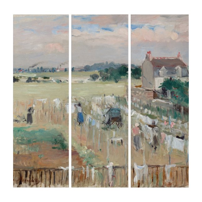 Berthe Morisot - Hanging the Laundry out to Dry Triptych (Front)