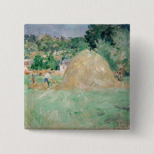 Berthe Morisot - Haystacks at Bougival Button