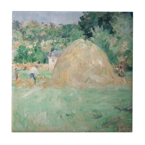 Berthe Morisot _ Haystacks at Bougival Ceramic Tile