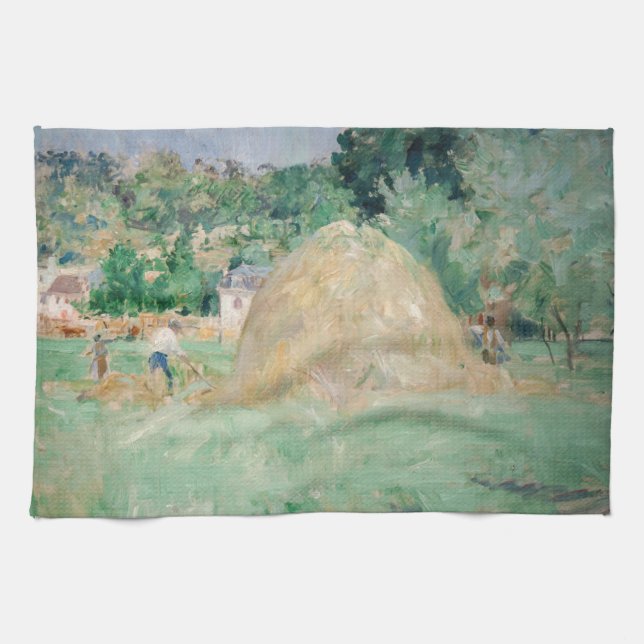 Berthe Morisot - Haystacks at Bougival Kitchen Towel (Horizontal)