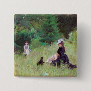 Berthe Morisot - In a Park Button