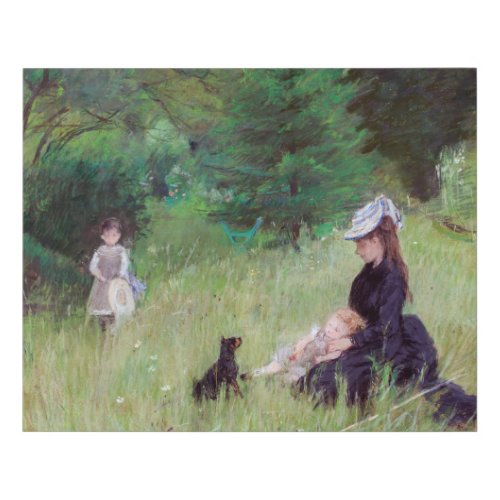 Berthe Morisot _ In a Park Faux Canvas Print