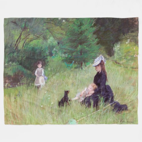 Berthe Morisot _ In a Park Fleece Blanket