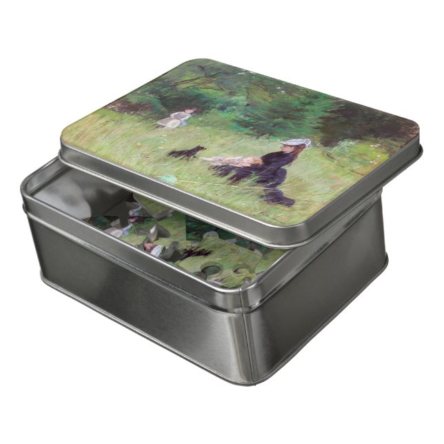 Berthe Morisot - In a Park Jigsaw Puzzle (Lid Open)