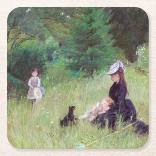Berthe Morisot _ In a Park Square Paper Coaster