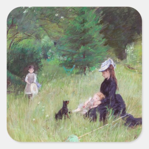 Berthe Morisot _ In a Park Square Sticker