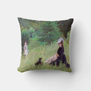 Berthe Morisot - In a Park Throw Pillow