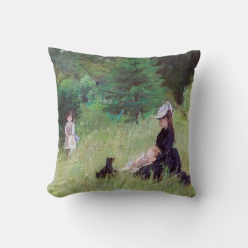 Berthe Morisot _ In a Park Throw Pillow