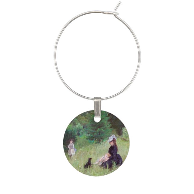 Berthe Morisot - In a Park Wine Charm (Front)