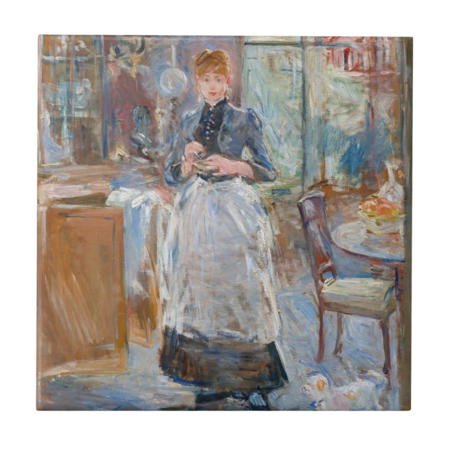 Berthe Morisot - In the Dining Room Ceramic Tile (Front)