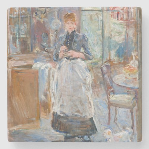 Berthe Morisot _ In the Dining Room Stone Coaster