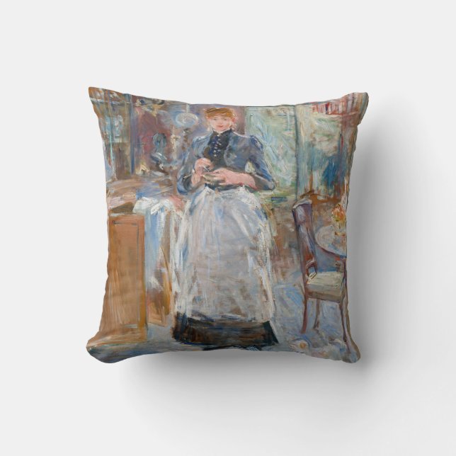 Berthe Morisot - In the Dining Room Throw Pillow (Front)