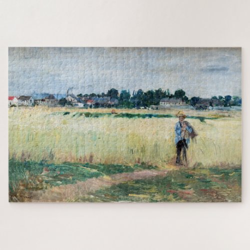 Berthe Morisot _ In the Wheatfield at Gennevillie Jigsaw Puzzle